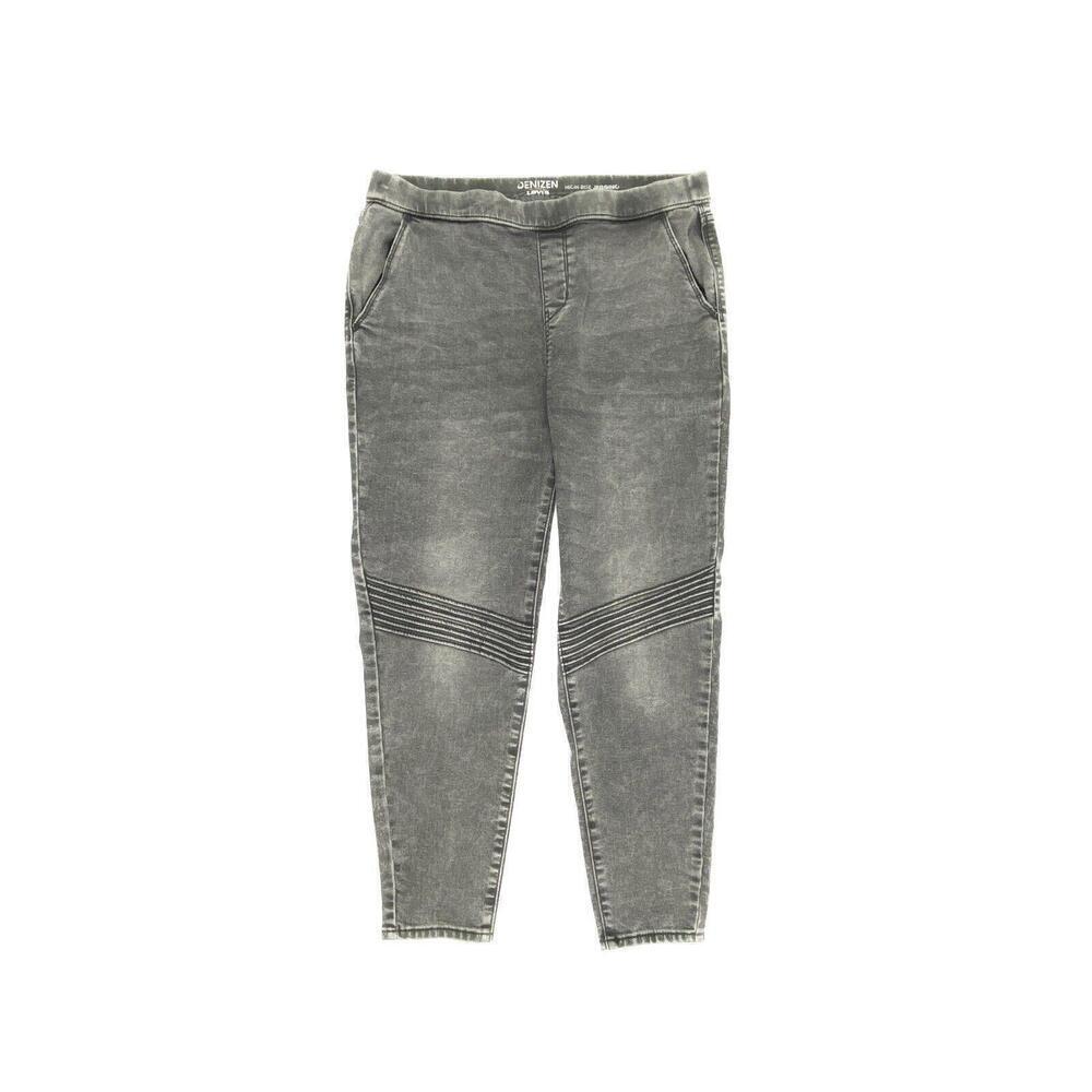 Denizen From Levi's Hight Rise Jegging Pull On Women's size L Gray‎ Denim Jeans